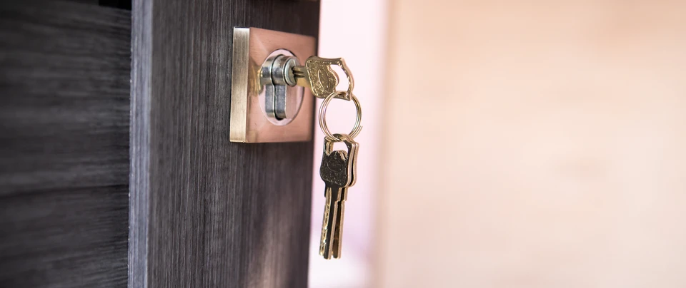 Outils de crochetage et rossignols professionnels disposés en éventail sur surface blanche